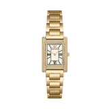 Emporio Armani Genni Crystals Mother of Pearl Dial Gold Steel Strap Watch for Women - AR11659