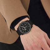 Hugo Boss 1514003 Trace Chronograph Men's Watch – Black Dial & Black Leather Strap