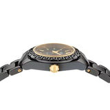 Versace DV One Mini Black Dial Black Steel Strap Watch for Women - VE9F00124