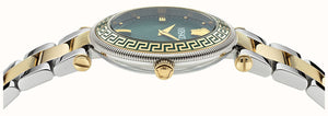 Versace Reve Analog Green Dial Two Tone Steel Strap Watch for Women - VE8B00524