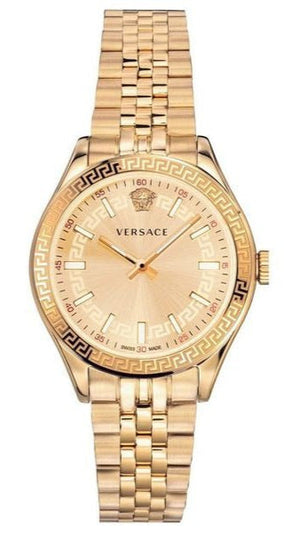 Versace Virtus Quartz Gold Dial Gold Steel Strap Watch for Women - VEHU00720