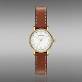 Burberry The Utilitarian White Dial Brown Leather Strap Watch for Women - BU7865