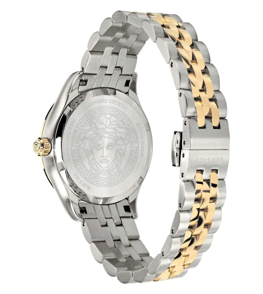 Versace Hellenyium Grey Dial Two Tone Steel Strap Watch for Women - VEHU00520