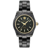 Versace DV One Mini Black Dial Black Steel Strap Watch for Women - VE9F00124