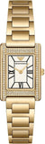 Emporio Armani Genni Crystals Mother of Pearl Dial Gold Steel Strap Watch for Women - AR11659