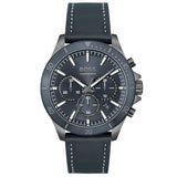 Hugo Boss 1514056 Troper Chronograph Men's Watch – Blue Dial & Blue Leather Strap