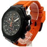 Tissot T Race Chronograph Black Dial Orange Rubber Strap Watch for Men - T141.417.37.051.02