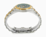 Versace V-Code Analog Green Dial Two Tone Steel Strap Watch for Women - VE8I00424