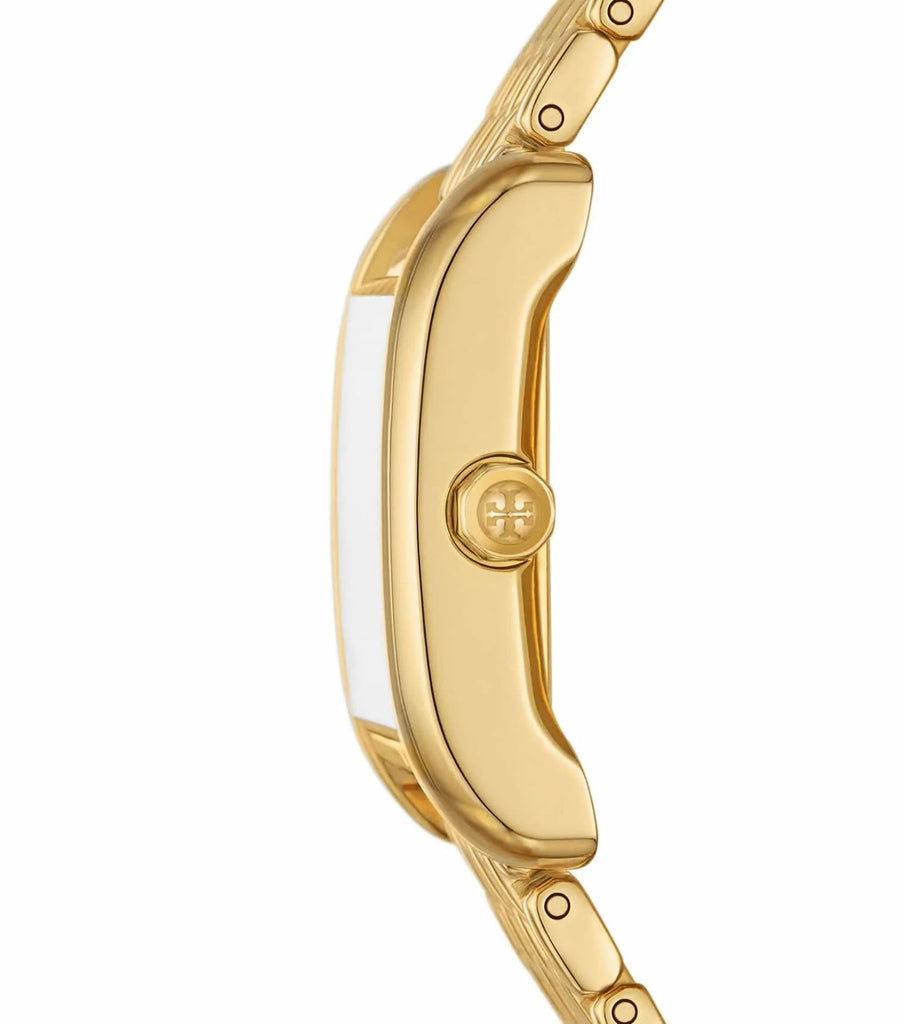 Tory Burch Eleanor White Dial Gold Steel Strap Watch for Women - TBW1060