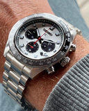 Seiko SSC911 Prospex Speedtimer Solar Chronograph Quartz Men's Watch – Silver Dial & Silver Steel Strap