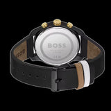 Hugo Boss 1514003 Trace Chronograph Men's Watch – Black Dial & Black Leather Strap