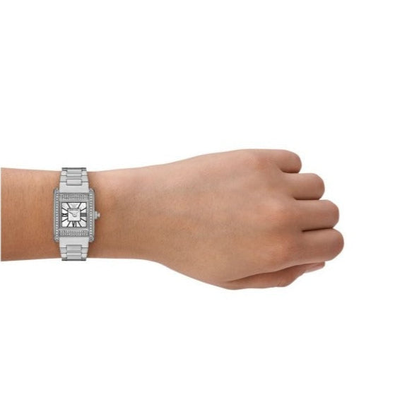 Emporio Armani Genni Analog Mother of Pearl Dial Silver Steel Strap Watch for Women - AR11662