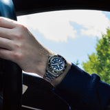 Seiko Prospex Diver Scuba Automatic Blue Dial Silver Steel Strap Watch for Men - SBEJ021