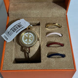 Tory Burch Riva Gold Dial Gold Steel Strap Watch for Women - TBW4029