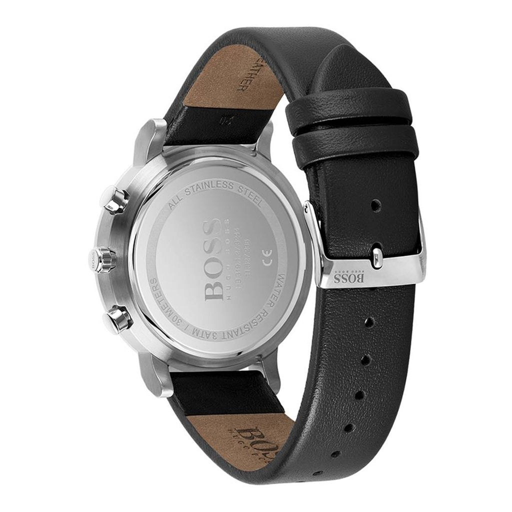Hugo Boss 1513777 Integrity Chronograph Men's Watch – Black Dial & Black Leather Strap