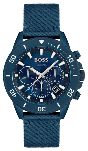 Hugo Boss 1513919 Admiral Chronograph Men's Watch – Blue Dial & Blue Nylon Strap