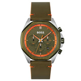 Hugo Boss 1514018 Cloud Chronograph Men's Watch – Olive Green Dial & Green Leather Strap
