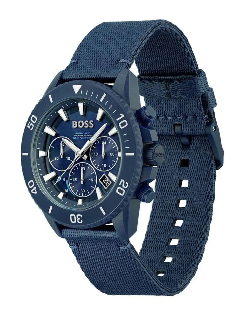 Hugo Boss 1513919 Admiral Chronograph Men's Watch – Blue Dial & Blue Nylon Strap