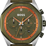 Hugo Boss 1514018 Cloud Chronograph Men's Watch – Olive Green Dial & Green Leather Strap