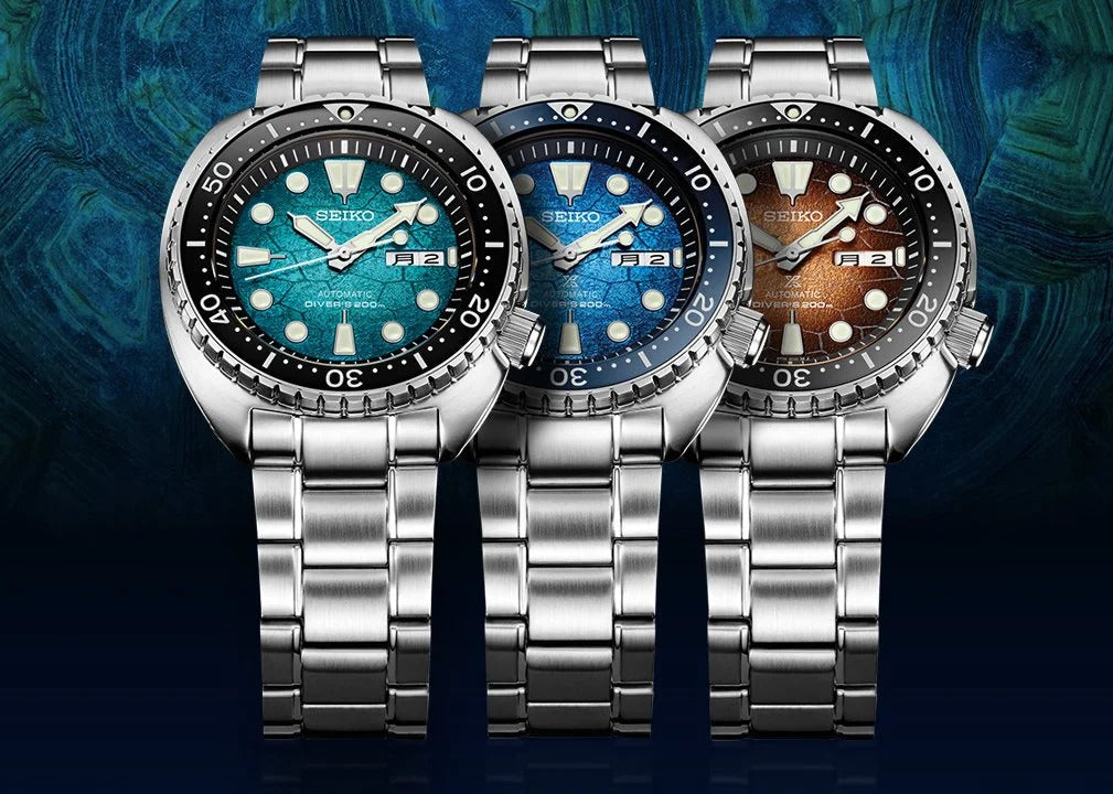 Seiko Prospex US Special Edition King Turtle Automatic Brown Dial Silver Steel Strap Watch for Men - SRPH55