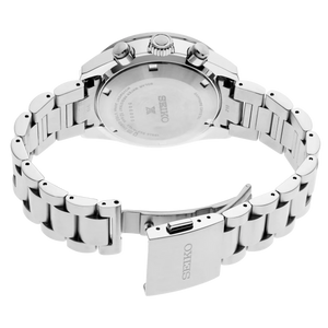 Seiko Prospex Speedtimer 41.4 Solar Chronograph Blue Dial Silver Steel Strap Watch for Men - SSC935