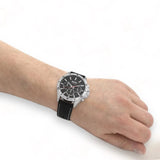 Hugo Boss 1514055 Troper Chronograph Men's Watch – Black Dial & Black Leather Strap