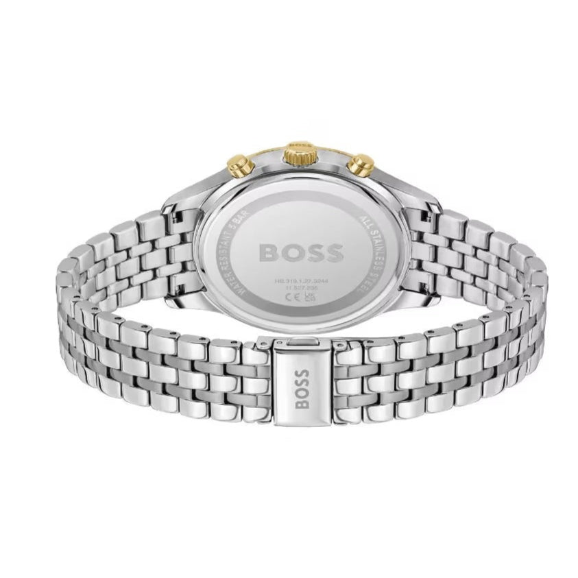 Hugo Boss Avery Chronograph Green Dial Silver Steel Strap Watch for Men - 1514159