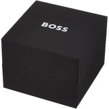Hugo Boss Taper Chronograph Black Dial Black Leather Strap Watch for Men - 1514089