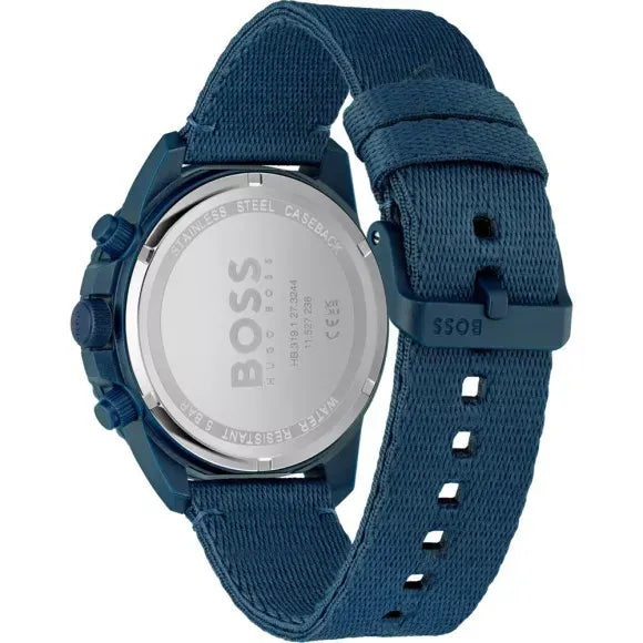 Hugo Boss 1513919 Admiral Chronograph Men's Watch – Blue Dial & Blue Nylon Strap
