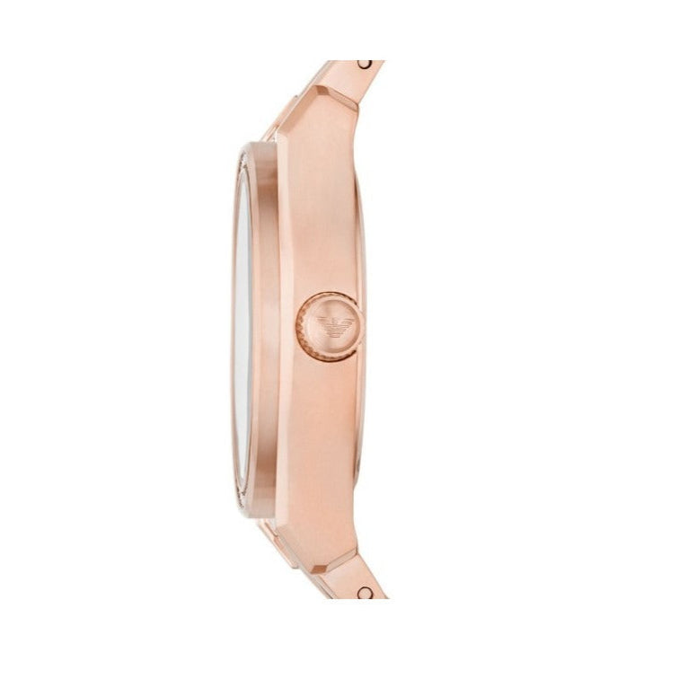 Emporio Armani Federica Analog Mother of Pearl Dial Rose Gold Steel Strap Watch for Women - AR11558