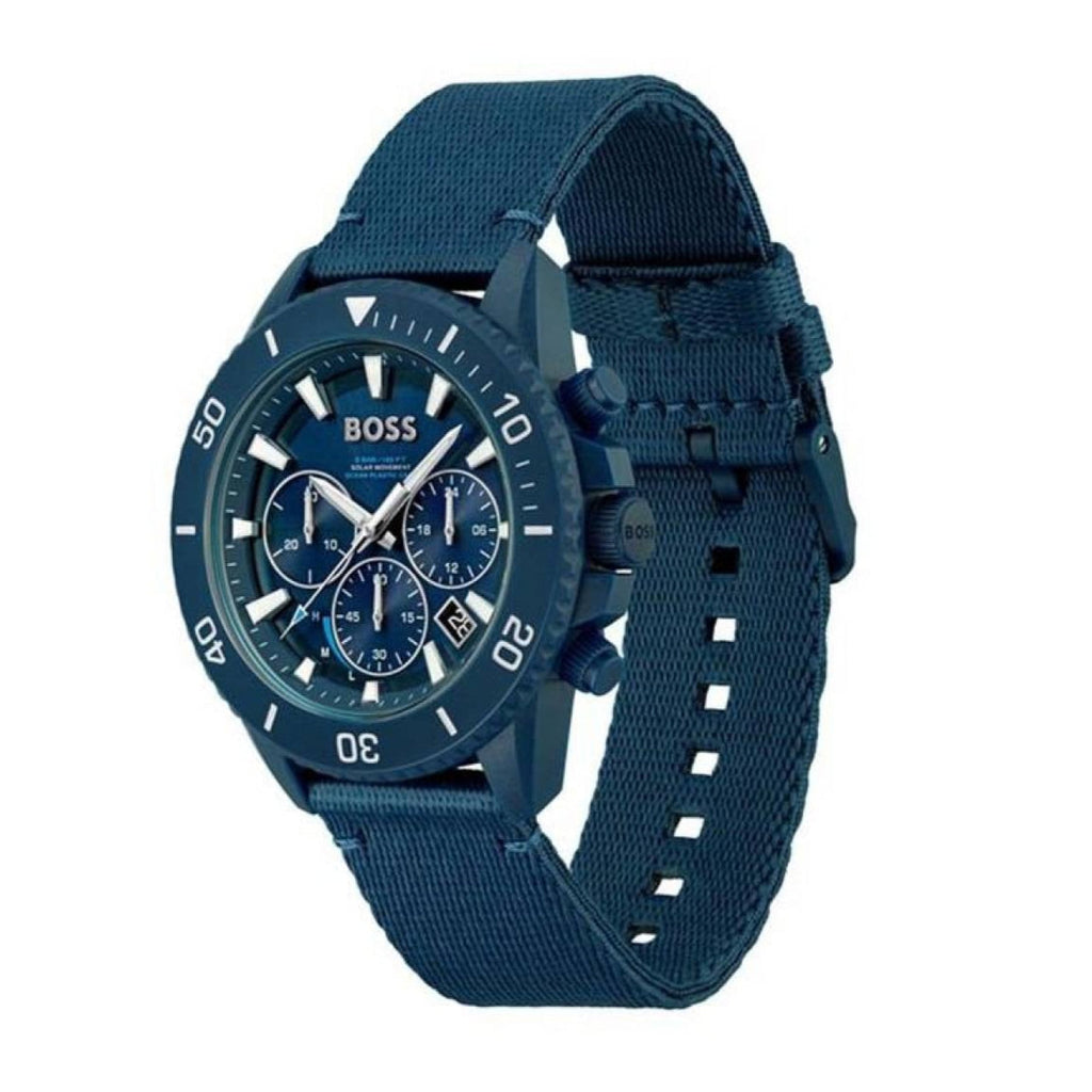 Hugo Boss 1513919 Admiral Chronograph Men's Watch – Blue Dial & Blue Nylon Strap