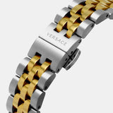 Versace Hellenyium Quartz Blue Dial Two Tone Steel Strap Watch for Women - VE2S00522