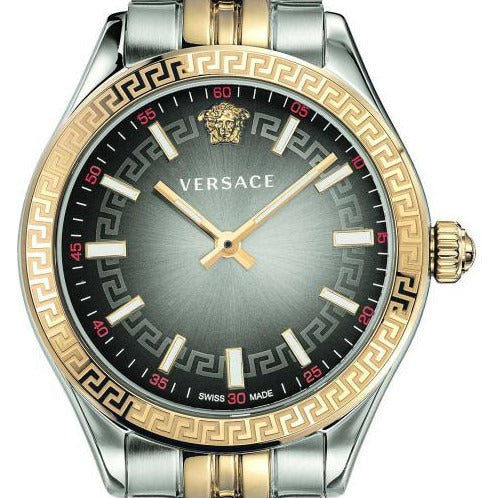 Versace Hellenyium Grey Dial Two Tone Steel Strap Watch for Women - VEHU00520