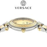 Versace Reve Analog Gold Dial Two Tone Steel Strap Watch for Women - VE8B00324