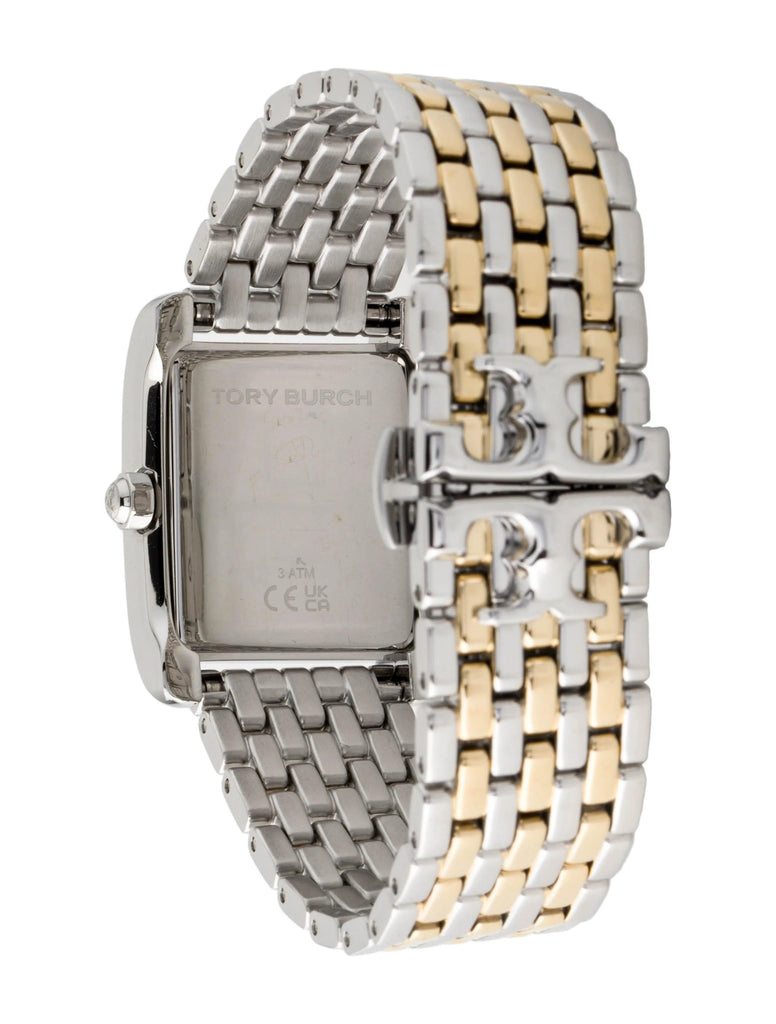 Tory Burch Eleanor White Dial Two Tone Steel Strap Watch for Women - TBW1070