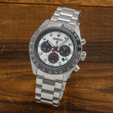 Seiko Prospex Speedtimer Solar Chronograph Silver Dial Silver Steel Strap Watch for Men - SSC911