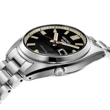 Seiko 5 Sports SNXS Series Automatic Black Dial Silver Steel Strap Watch for Men - SRPK89K1