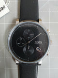 Hugo Boss 1513777 Integrity Chronograph Men's Watch – Black Dial & Black Leather Strap