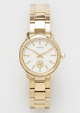 Tory Burch Collins White Dial Gold Steel Strap Watch for Women - TBW1300