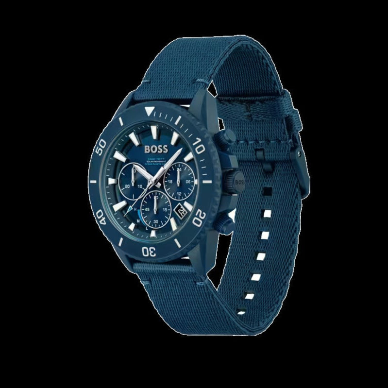 Hugo Boss 1513919 Admiral Chronograph Men's Watch – Blue Dial & Blue Nylon Strap