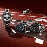 Seiko Prospex Speedtimer Solar Chronograph Silver Dial Silver Steel Strap Watch for Men - SSC911