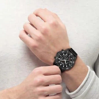 Hugo Boss 1513918 Admiral Chronograph Men's Watch – Black Dial & Black Nylon Strap