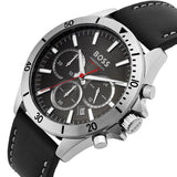 Hugo Boss 1514055 Troper Chronograph Men's Watch – Black Dial & Black Leather Strap