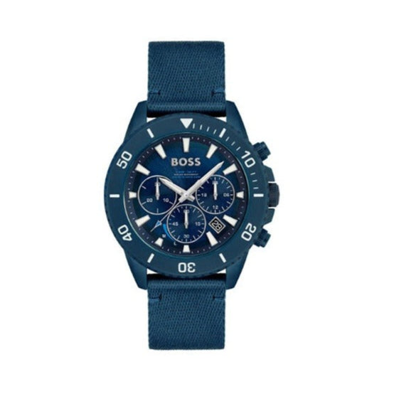 Hugo Boss 1513919 Admiral Chronograph Men's Watch – Blue Dial & Blue Nylon Strap