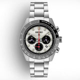 Seiko Prospex Speedtimer Solar Chronograph Silver Dial Silver Steel Strap Watch for Men - SSC911