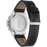 Hugo Boss 1514055 Troper Chronograph Men's Watch – Black Dial & Black Leather Strap