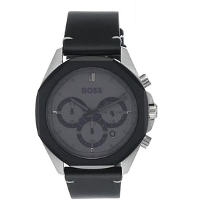 Hugo Boss 1514014 Cloud Chronograph Men's Watch – Grey Dial & Black Leather Strap