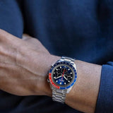 Seiko Prospex Speedtimer Solar Chronograph Blue Dial Silver Steel Strap Watch for Men - SSC913