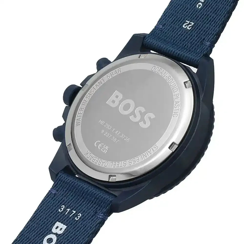 Hugo Boss 1513919 Admiral Chronograph Men's Watch – Blue Dial & Blue Nylon Strap