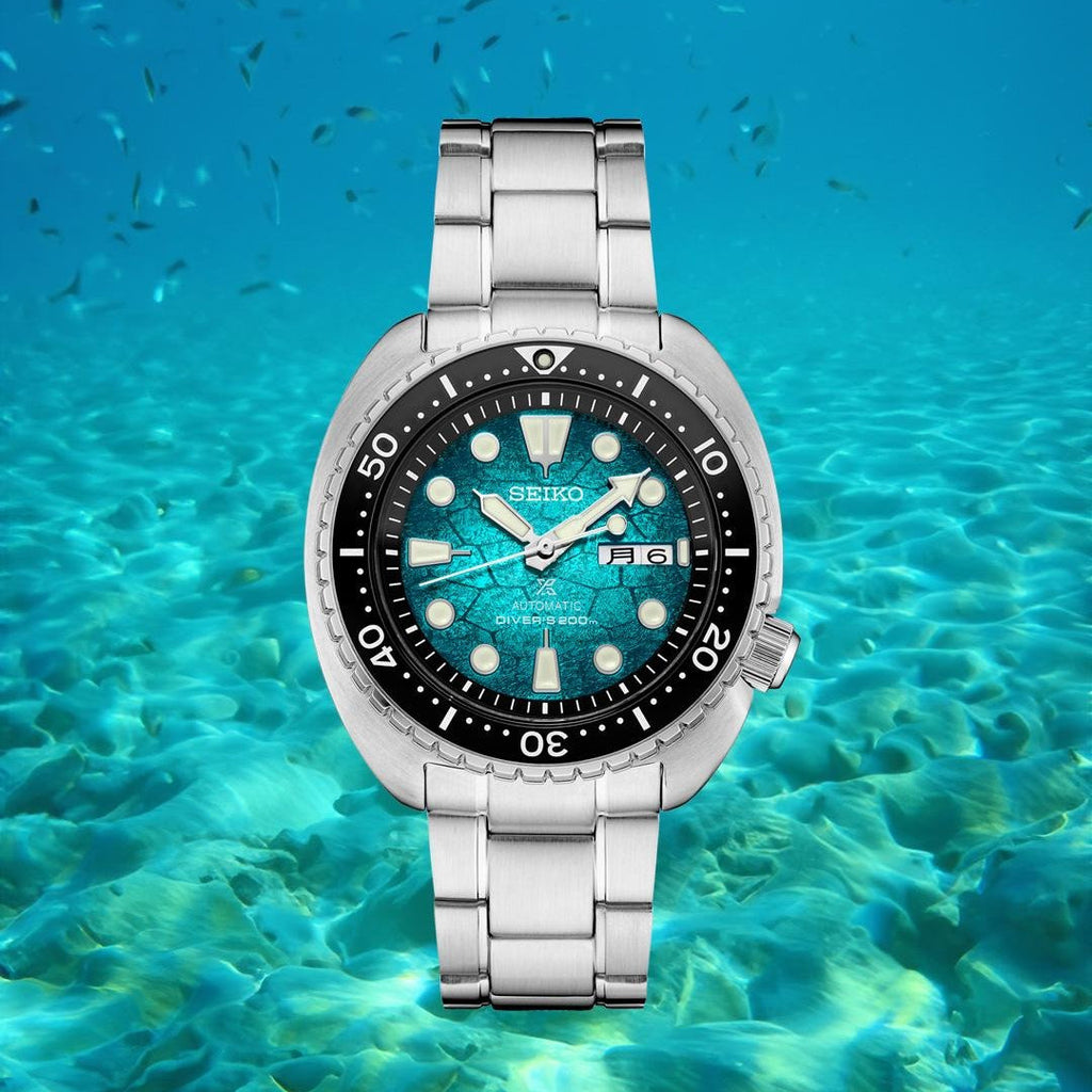 Seiko US Special Edition Automatic Green Dial Silver Steel Strap Watch for Men - SRPH57